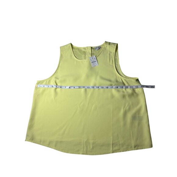 J.Crew Sleeveless Blouse Women's XL‎ Yellow Polyester New - Picture 7 of 8